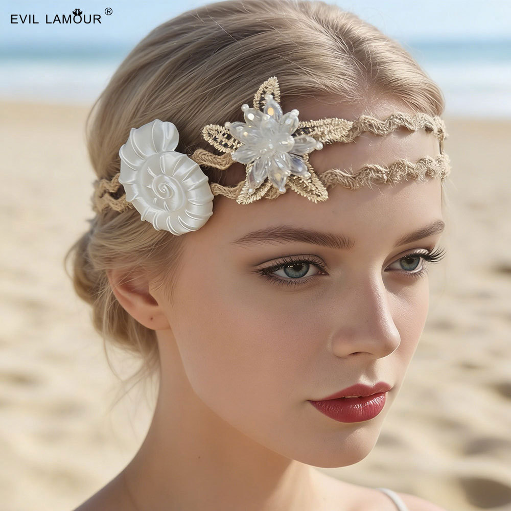 Seaside Princess Headpiece Vacation Starfish Headband Floral crown Photo FD-38-1