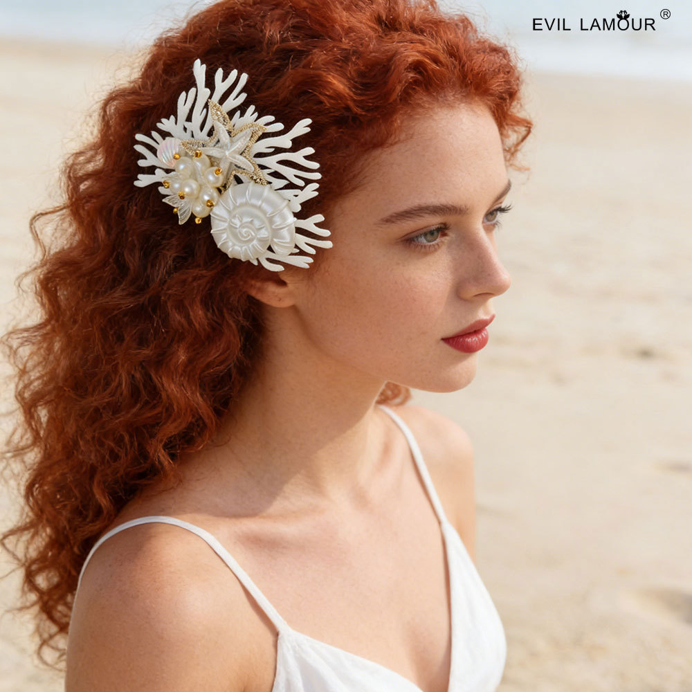 Mermaid Hair accessory Starfish Shell Party Hair clip Wedding Accessory FJ-73-1