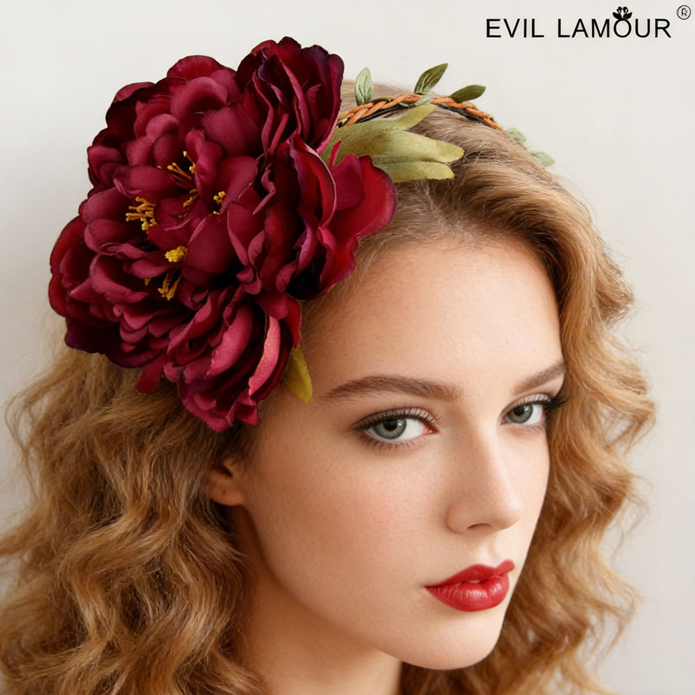 Christmas Statement Flower Headband Accessory Ball Performance Travel Keepsake Accessory Gift FG-55