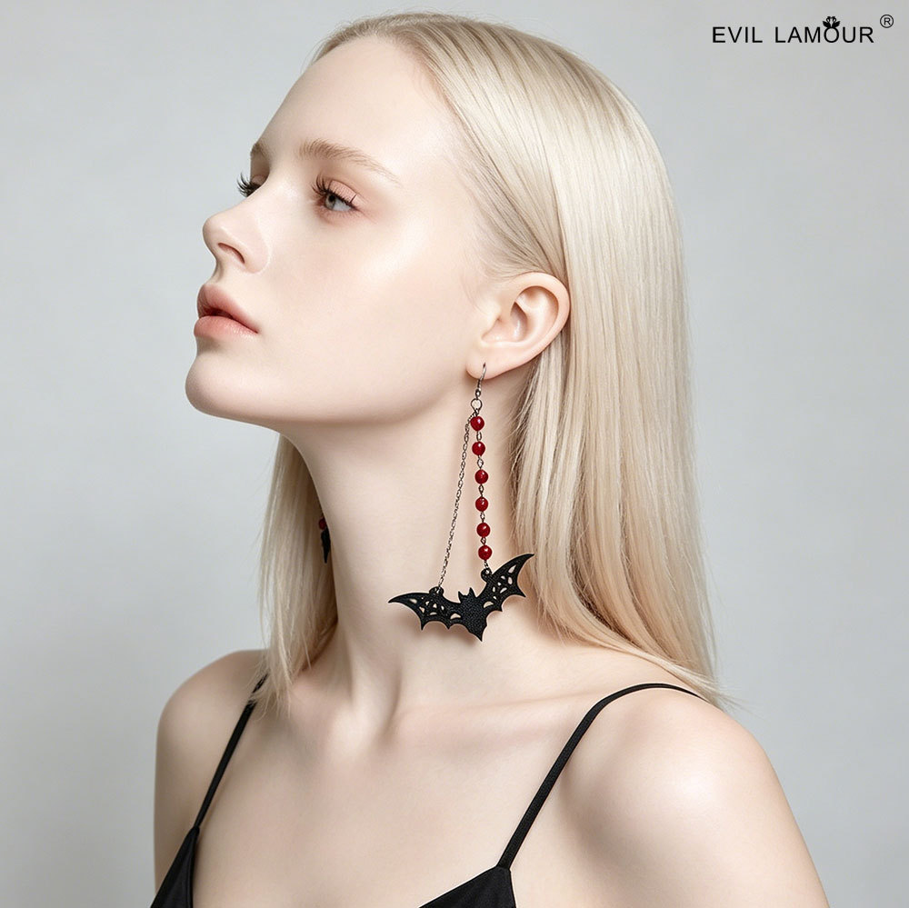 Halloween Earring Gothic Bat Long Dangle earring Vampire Party Earring Women EH-11-2