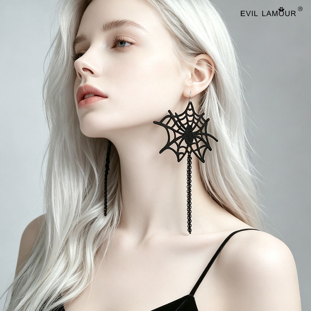 Spiderweb Tassel Earring Halloween Gothic Dangle earring Halloween Accessory EH-15-1
