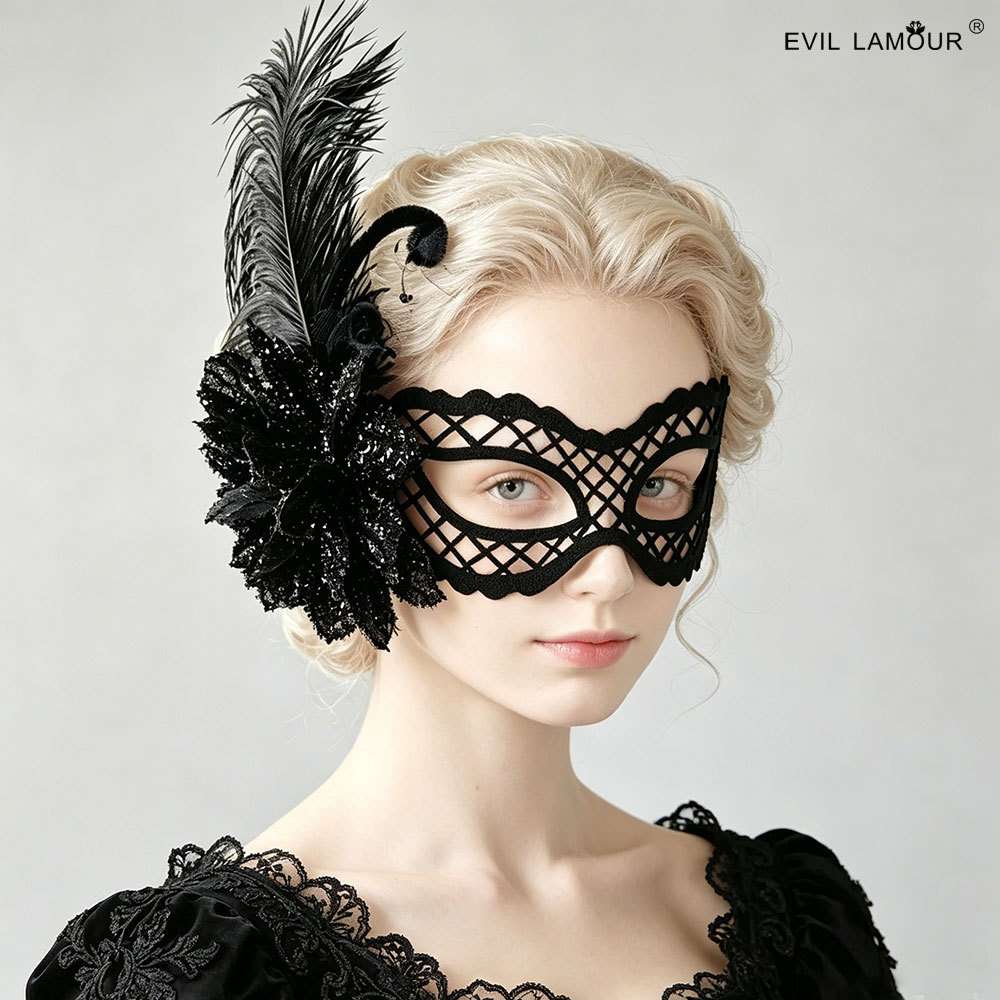 Masquerade Feather Mask Half-face Carnival Venice Eye mask Sexy Mask Halloween Prop MJ-186