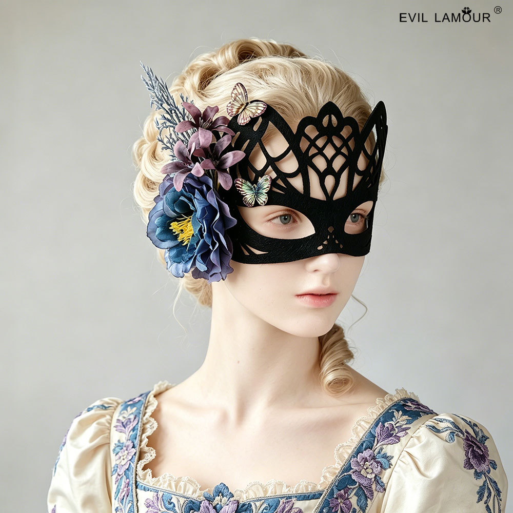 Halloween Flower Mask Ball Evening party Half-face Eye mask Makeup Witch Mask MJ-182
