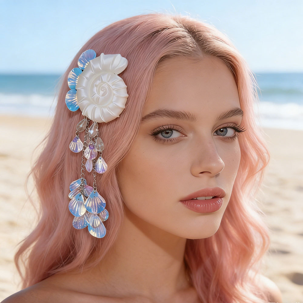 Portrait Hair accessory Seaside Shell Hair clip Vacation Small Women Accessory FJ-19-1