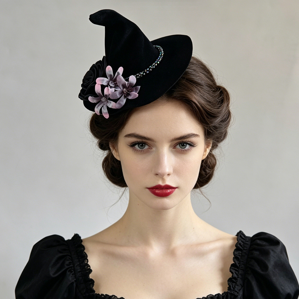 Witch Roleplay Witch hat Halloween Party Hat Headpiece Ball Gown Hair accessory FJ-62-1