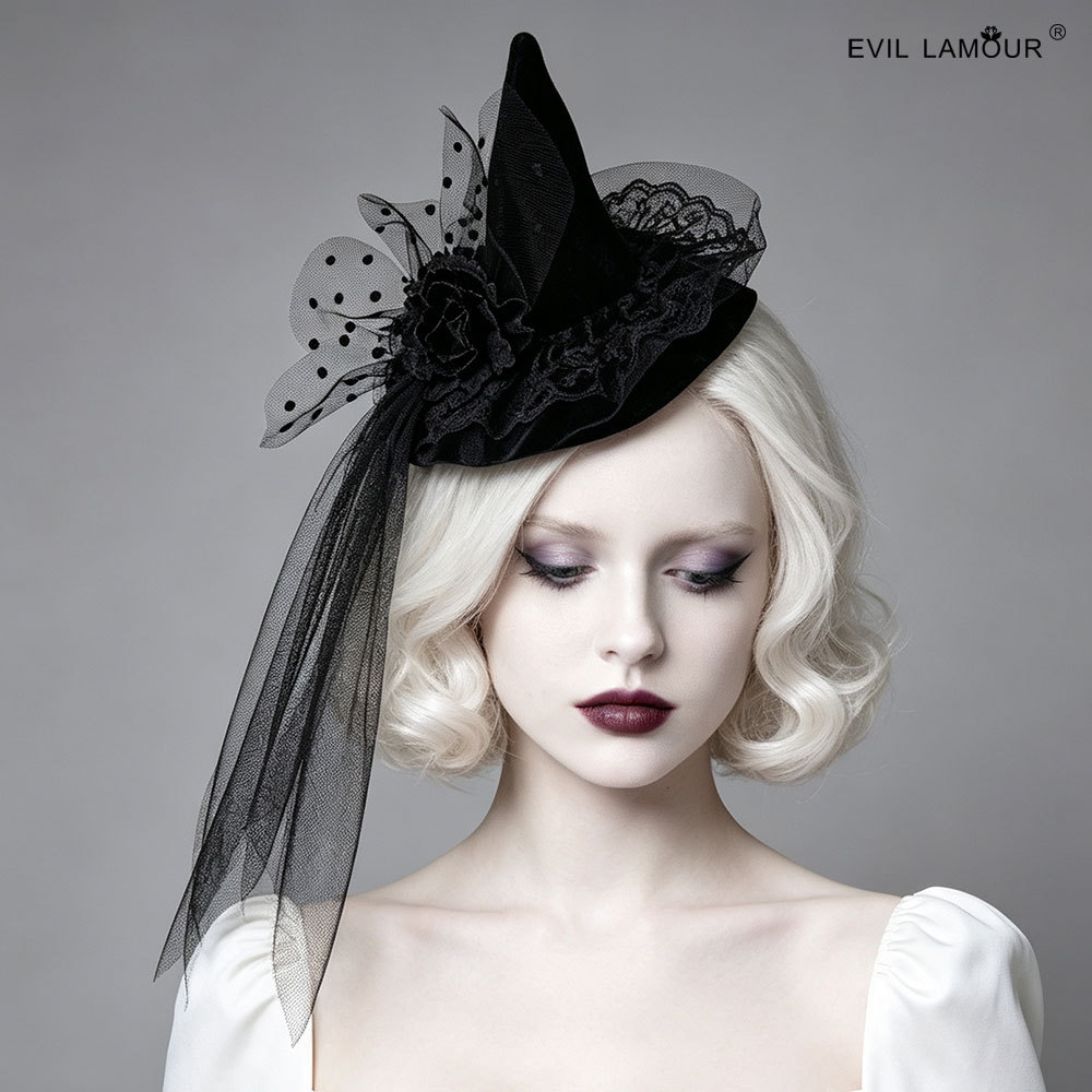 Tulle Witch-Hat Headpiece - FJ-82-1
