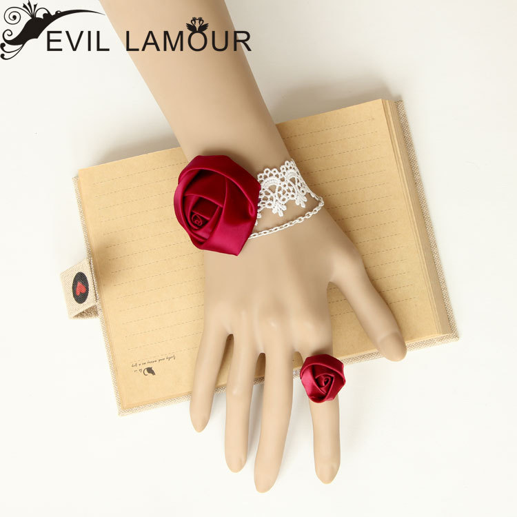 Gothic LOLI Accessory Jewelry Gown Accessory Bracelet Ring Set WS-01