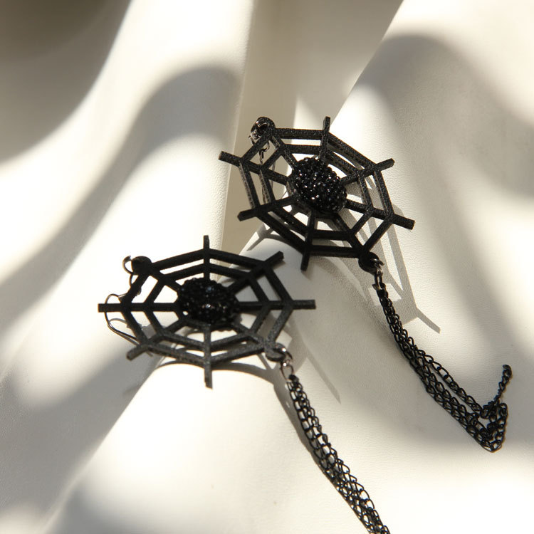 Halloween Spiderweb Earring Bridal Accessory Hair accessory Statement Jewelry EH-70