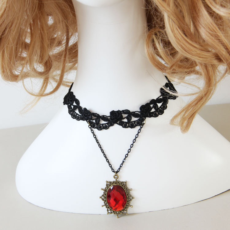 Vintage Short Necklace Women Korean Fashion Lace Choker Valentine Christmas Gift JL-05
