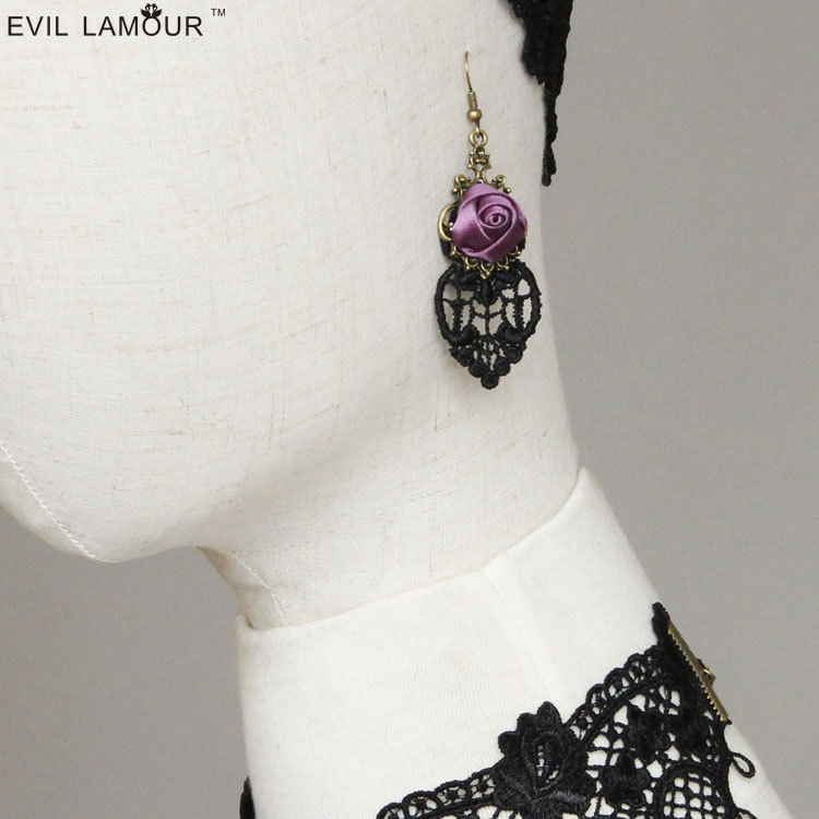 Vintage Lace Bridal Accessory Earring Rose Women Dangle earring Accessory EH-14
