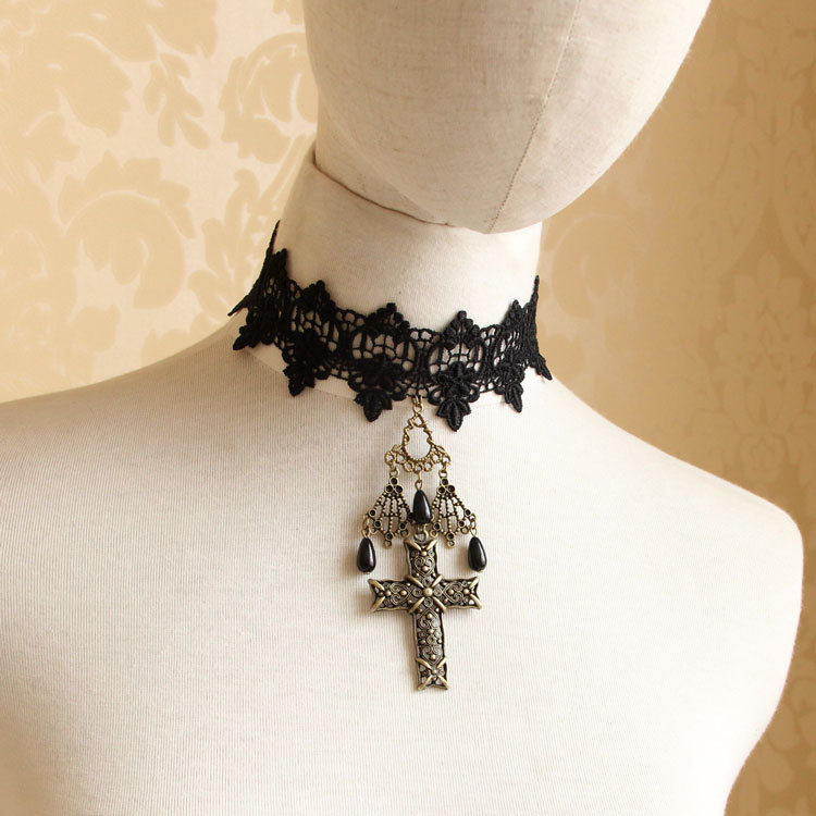 Lace Short Women Choker Vintage Decor Necklace Gown Accessory JL-113