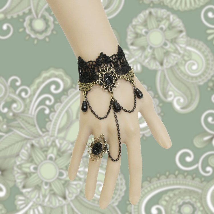 Vintage Christmas Lace Ring Women Bracelet Accessory WS-37
