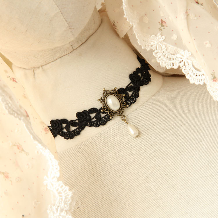 OL Korean Vintage Necklace Fashion Lace Women Choker Small Accessory False collar Jewelry JL-130