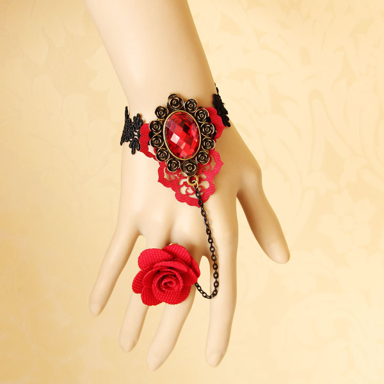Bridal Accessory Bracelet with ring Hand chain Women Korean Jewelry Accessory WS-106