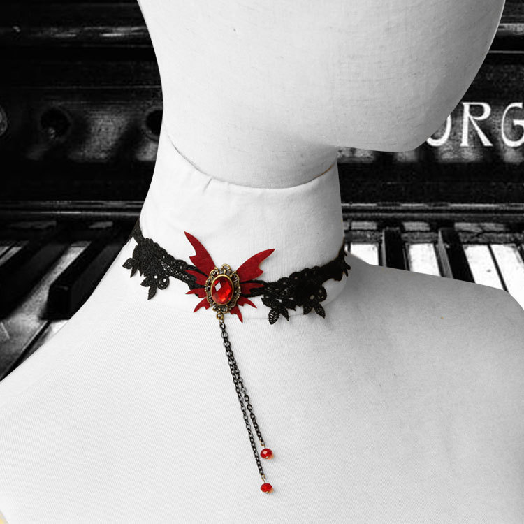 Gothic Butterfly Lace Choker - JL-01
