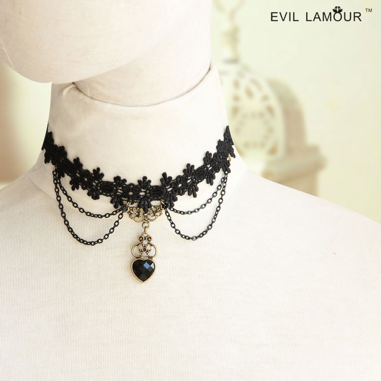 Fashion Lace Choker Short necklace Collarbone necklace Japanese Women False collar Accessory JL-144