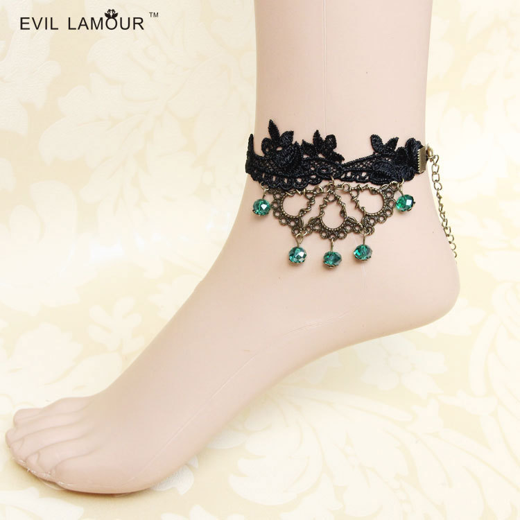 Travel Korean Fashion Portrait Statement Vintage Women Anklet Handmade Accessory FL-50