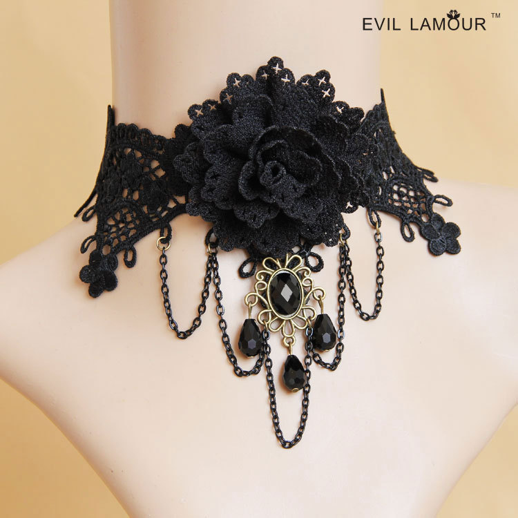 European Court Vintage Handmade Lace Choker Women Short necklace Choker Accessory JL-227