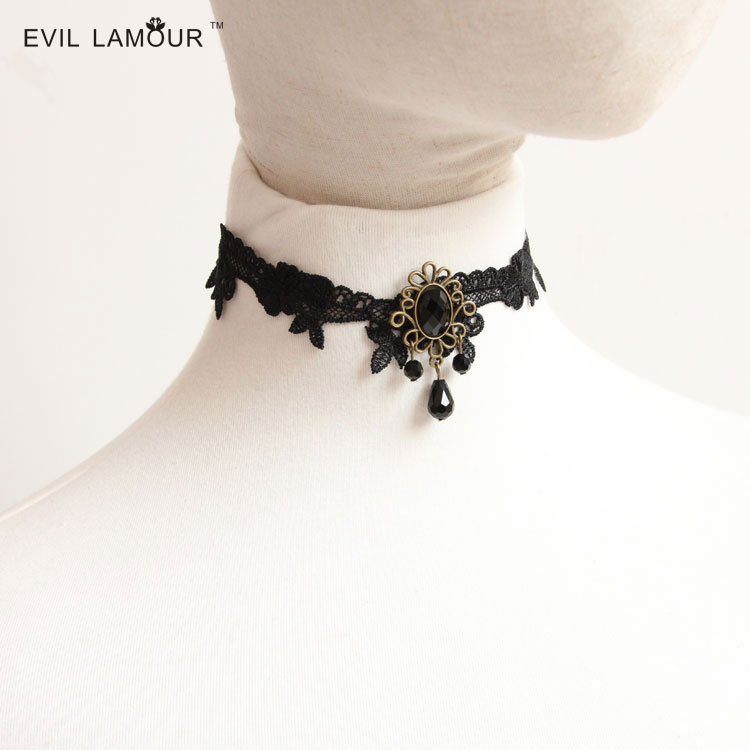Fashion Gothic Vintage Lace Decor False collar Choker Short necklace Choker Accessory JL-235