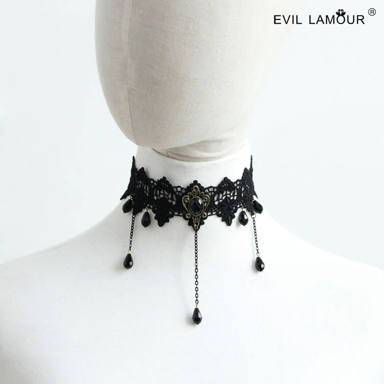 Handmade Accessory diy Korean Court Necklace Statement Tassel Collarbone necklace Choker JL-242
