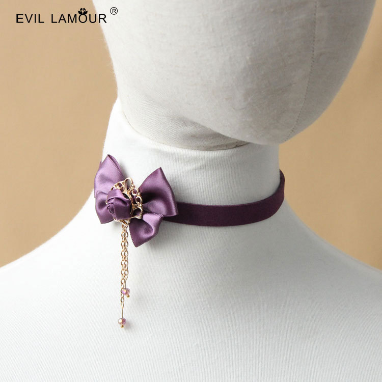 Purple Lace Choker Set - JL-243