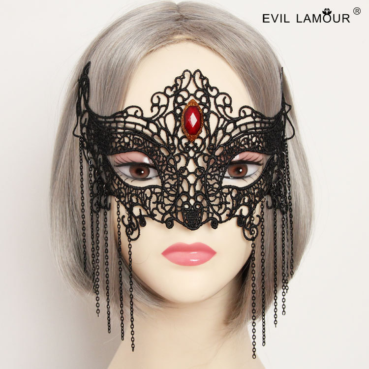 Fashion Half-face Sexy Eye mask Black Lace Fox Mask Statement Ball Headpiece MJ-07