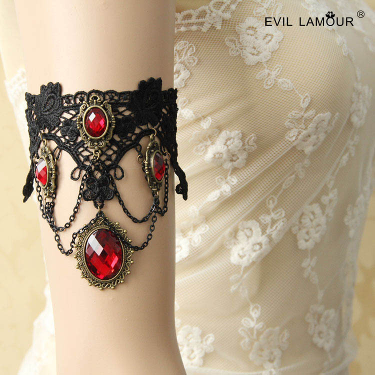 Gothic Bridal Gown Accessory Tassel Arm cuff Women AT-21