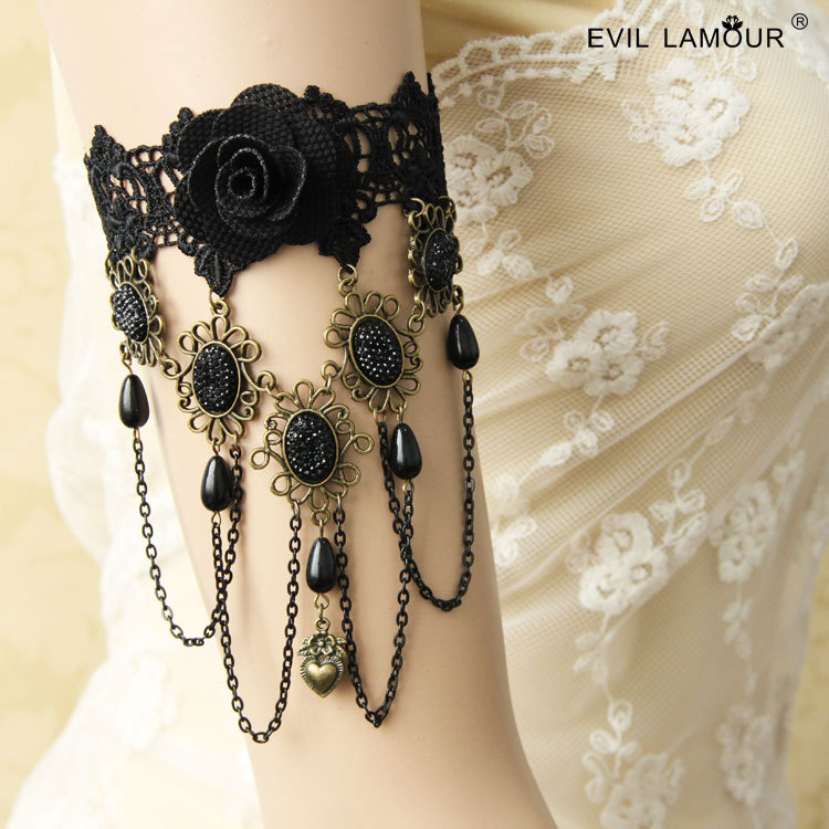 Statement Lace Women Arm cuff Tassel Wedding Accessory AT-14