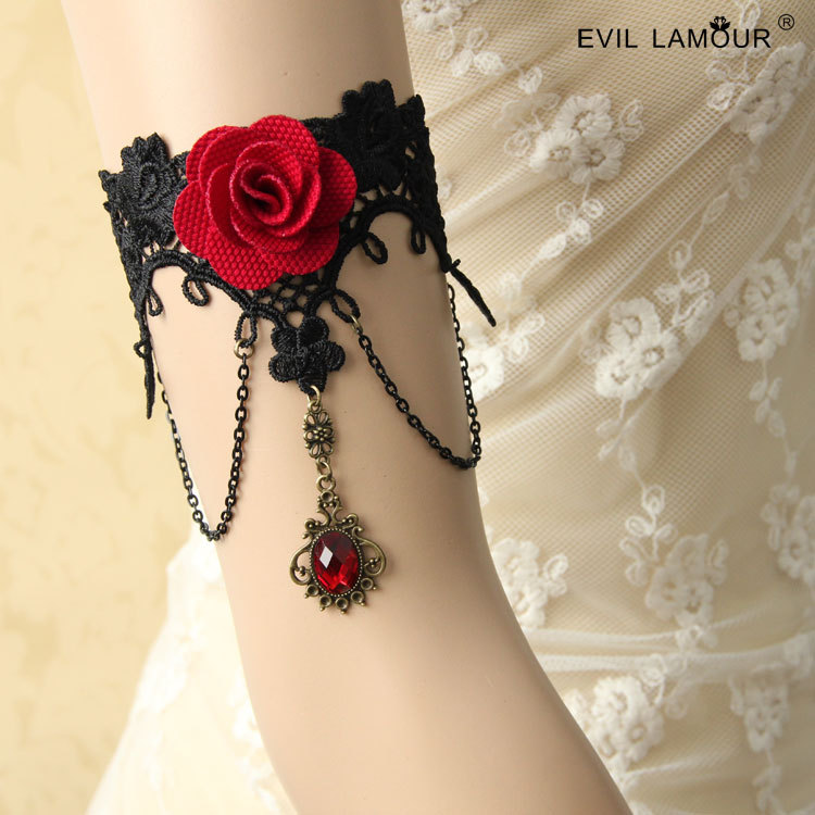 Gothic Lace Rose Accessory Arm cuff Women Arm chain AT-19