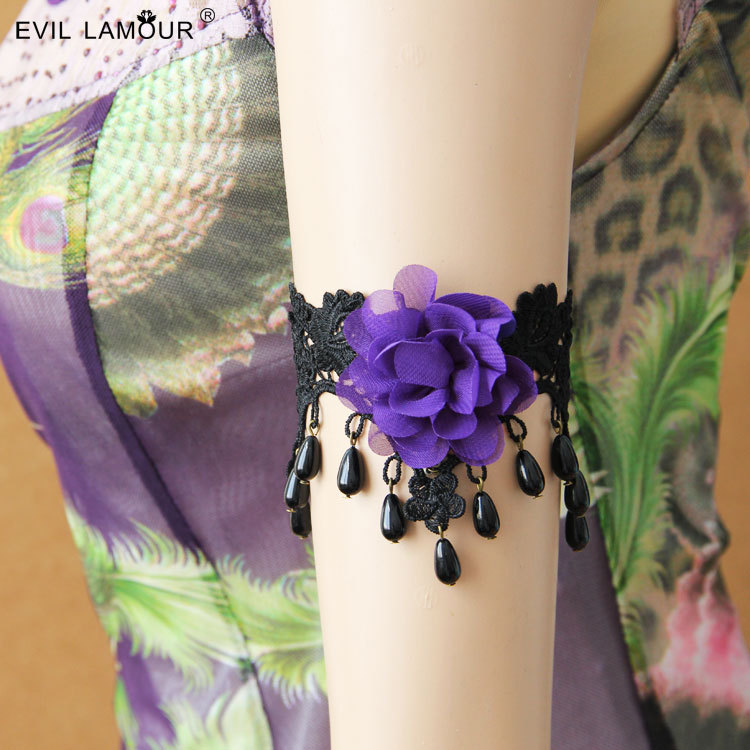 European Court Vintage Lace Arm cuff Pearl Bracelet AT-28