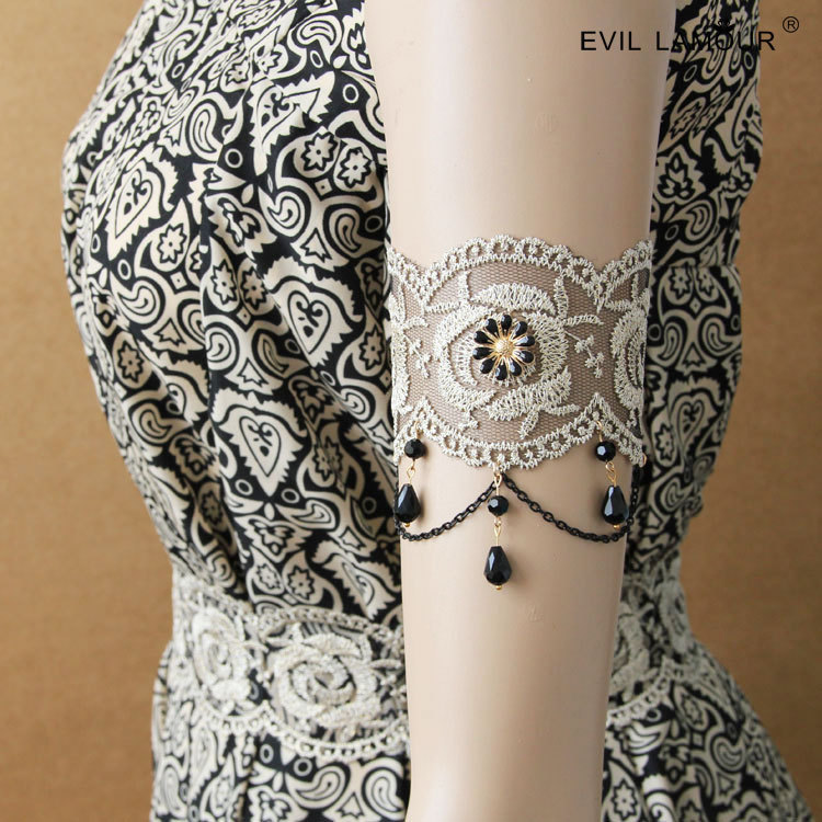 Gothic Arm cuff Black Lace Sexy Women Accessory AT-37