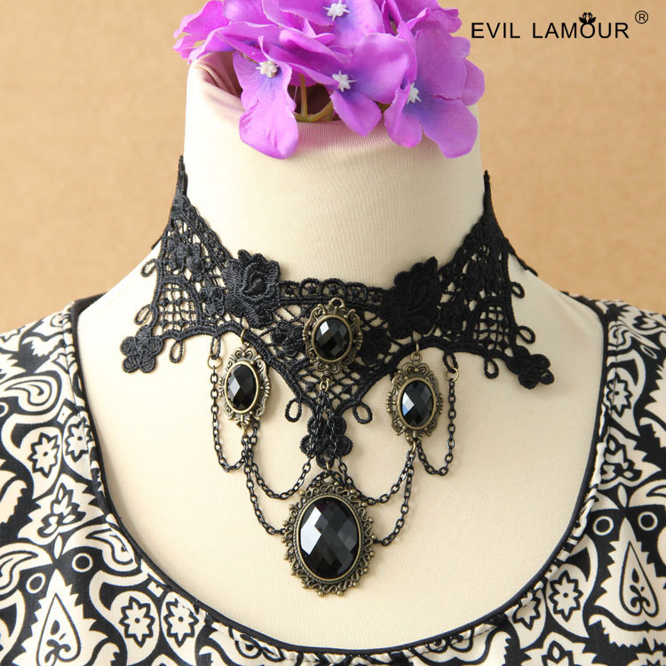 Vintage-Style Lace Necklace - JL-69