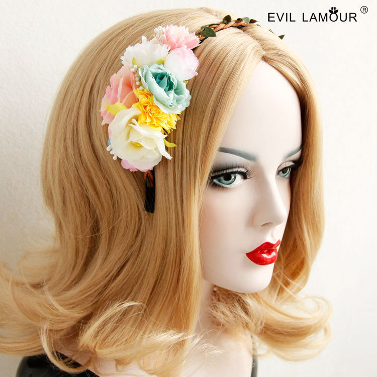 Flower Hair accessory Seaside Vacation Travel Portrait Headpiece Beach Headband Accessory FG-43