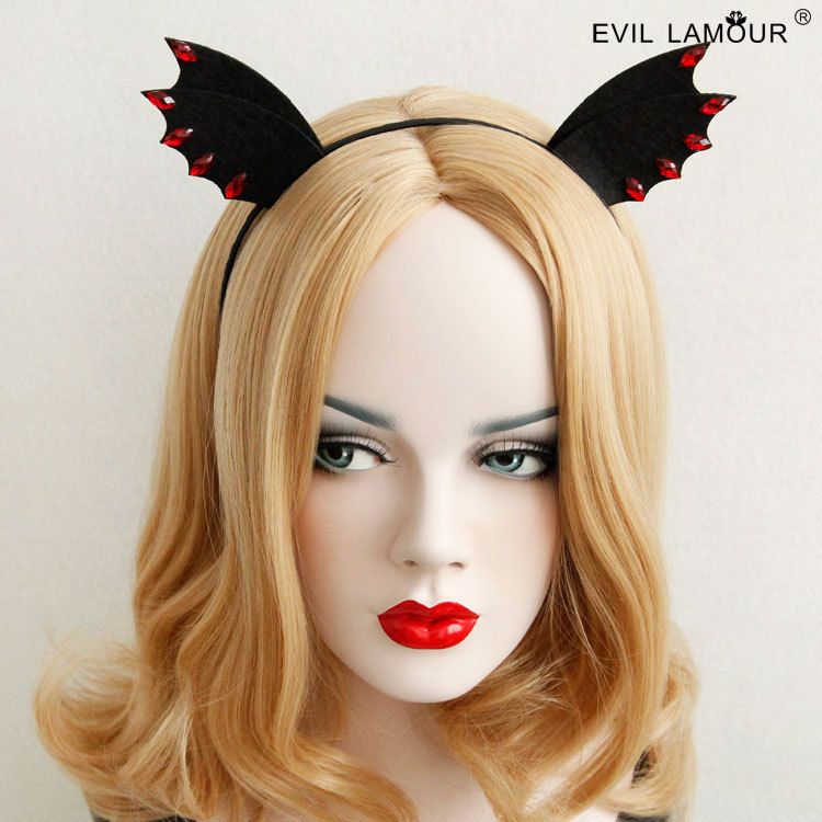 Bat Animal ear Headband Christmas Ball Party Convention Demon Women Headpiece FG-05