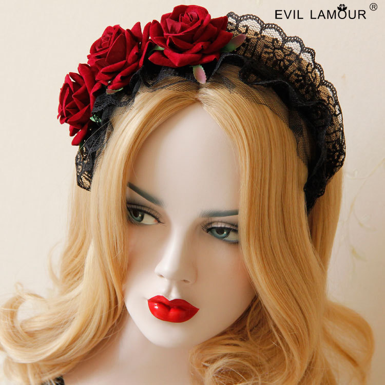 Christmas Court Lace Gothic Lolita Women Headband Accessory FG-31