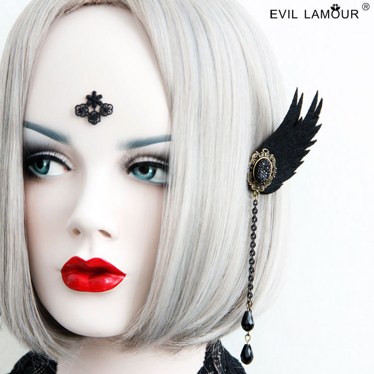 Gothic Tassel Wings Long Earring Convention play Accessory EH-03
