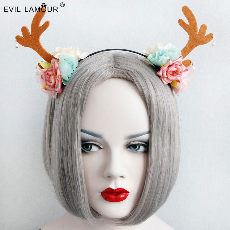 Christmas Antler Lace Headband Studio Portrait Photo Hair accessory FG-50