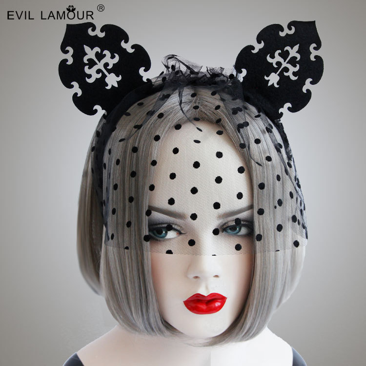 Cute Headband Veil Nightclub Sexy Ball Mask Christmas Hair accessory FG-56