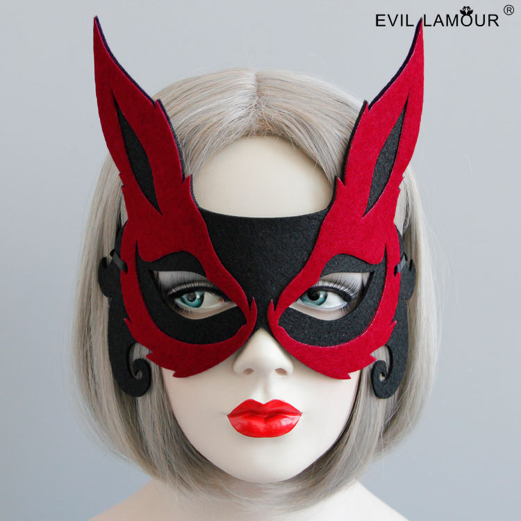 Fox Half-face Adult Unisex Mask Halloween Host Banquet party Decor MJ-25