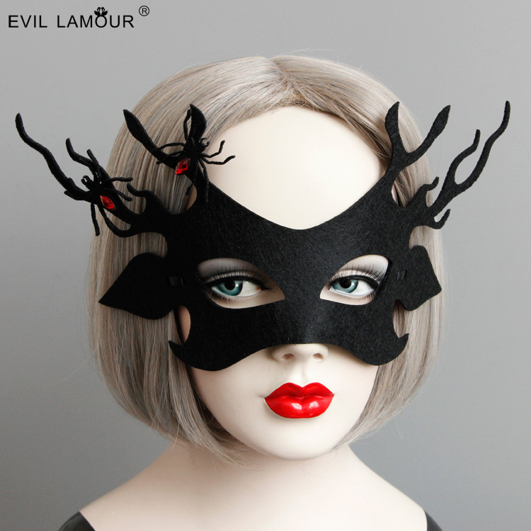 Christmas Antler Half-face Mask Masquerade Stage Performance Unisex Accessory MJ-58