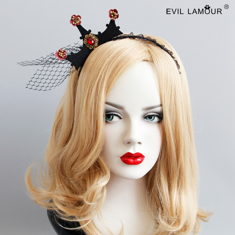 Baroque Vintage Crown Headband Christmas Ball Costume Halloween Convention Accessory FG-79