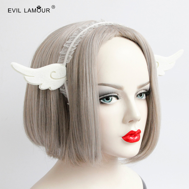 Angel Wings Lace Headband Photo Headpiece Accessory Convention FG-85