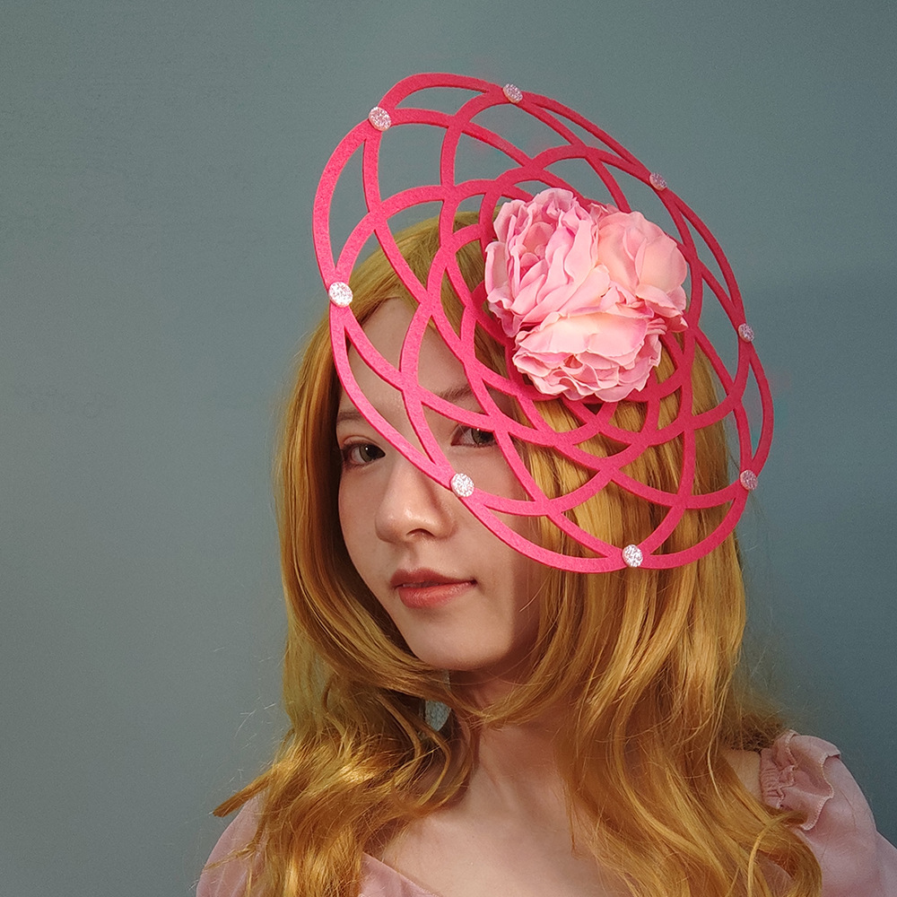 Flower Hat Nightclub Bar DJ Photo Stage Performance Makeup Party Hat Accessory FJ-192