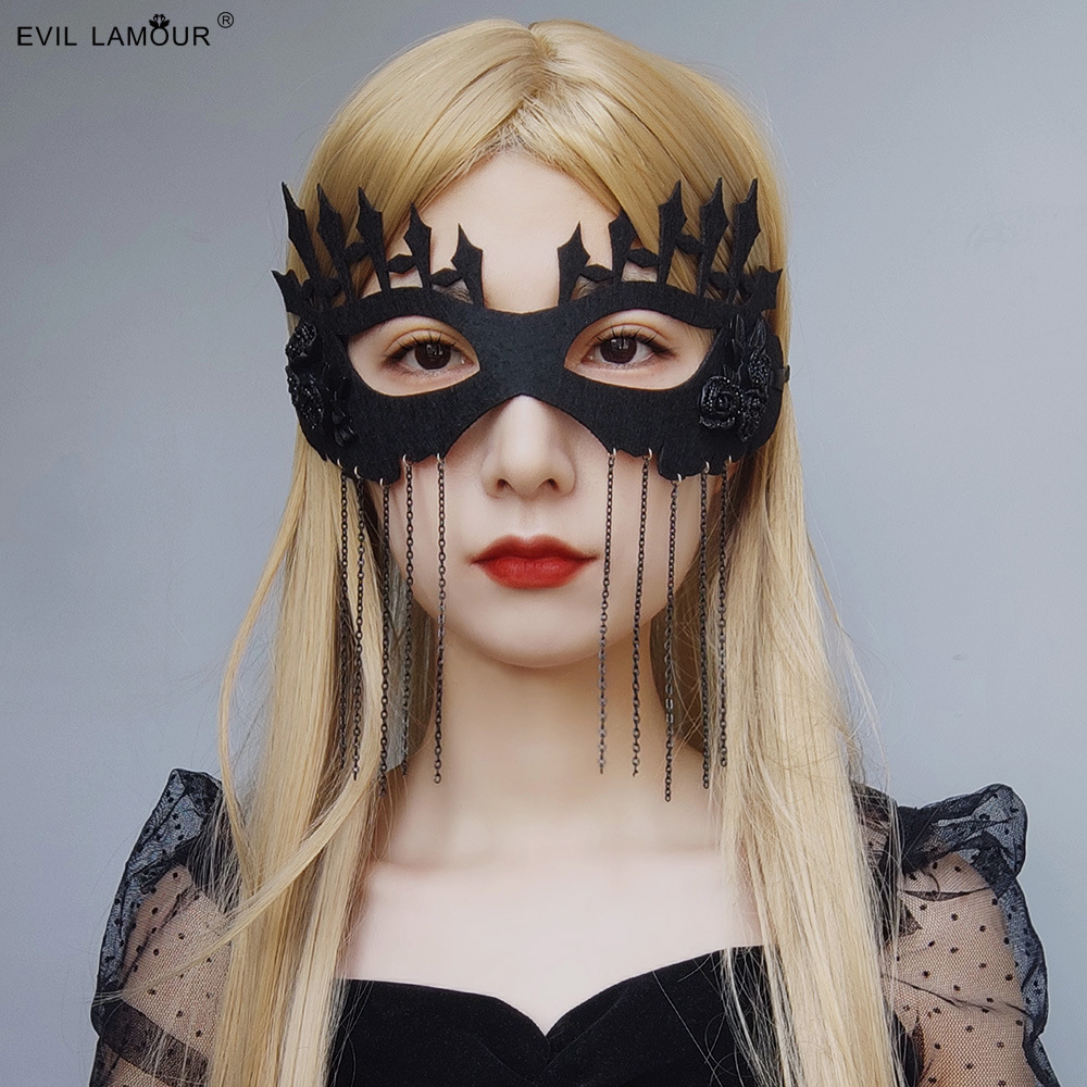 Halloween party Mask Tassel Adult Women Half-face Sexy Mask MJ-102