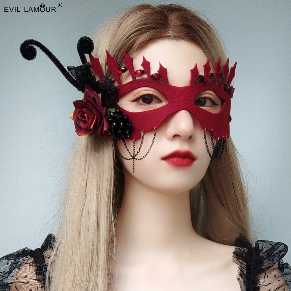 Halloween Flower Tassel Mask Venice Ball Half-face Mask Adult Sexy MJ-113
