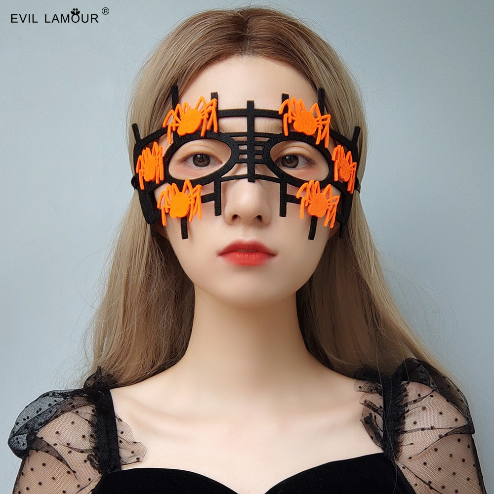 Halloween Half-face Unisex Spider Holiday Mask Christmas Halloween Ball Party Decor MJ-115