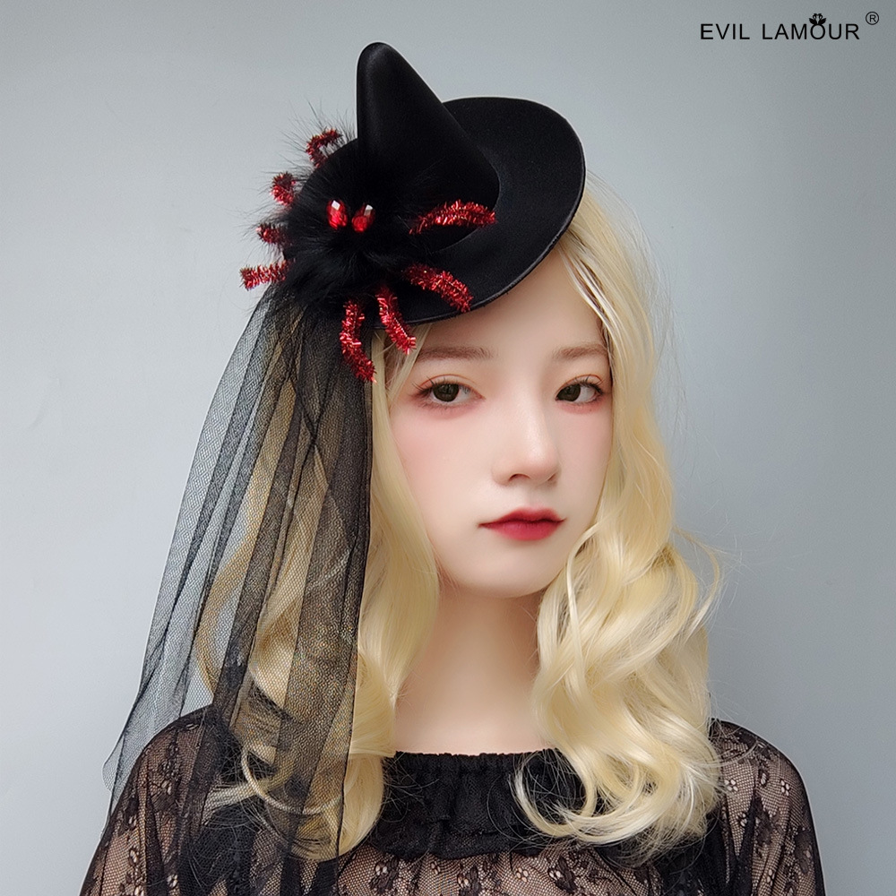 Gothic Spider Witch-Hat Fascinator Clip - FJ-50-1