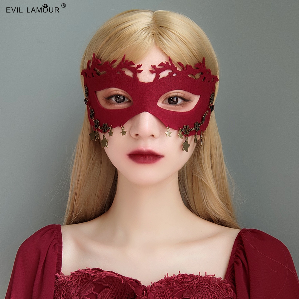 Christmas Star Mask Women Half-face Ball Mask Party Host Holiday Costume MJ-125