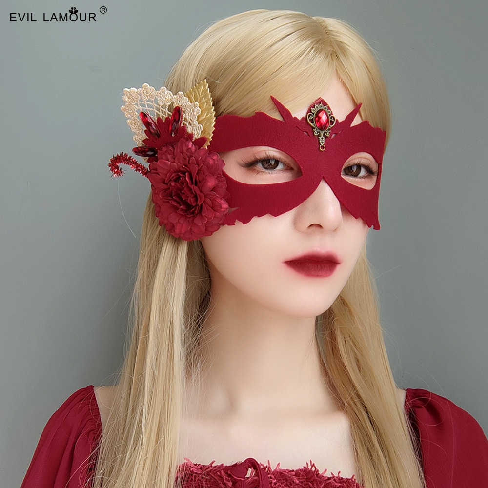 Christmas Mask Women Half-face Masquerade Party Unisex Mask Holiday Performance Costume MJ-127