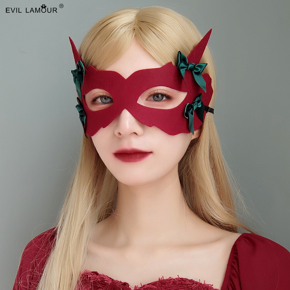 Christmas Bow Masquerade Mask Half-face Unisex party Mask MJ-123